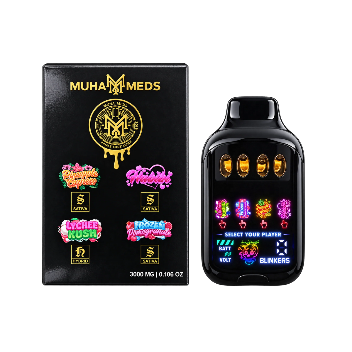 Muha Meds 3g - 4 Sabores En uno!